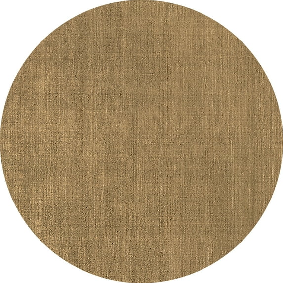 Ahgly Company Indoor Round Oriental Brown Industrial Area Rugs, 6' Round