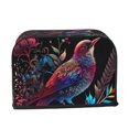 thumbnail image 6 of Toaster Covers 2 Slice, Artistic Colorful Bird Waterproof Bread Machine Cover Fits for Standard 2 Slice Toasters, Home Decor Toaster Protection with Hanging Rope, 6 of 7