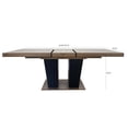 thumbnail image 2 of Expandable dining table, accommodates 4-10 people, features a transforming design with a black double-column base, suitable for a modern extendable dining table in the kitchen or dining room, 2 of 21