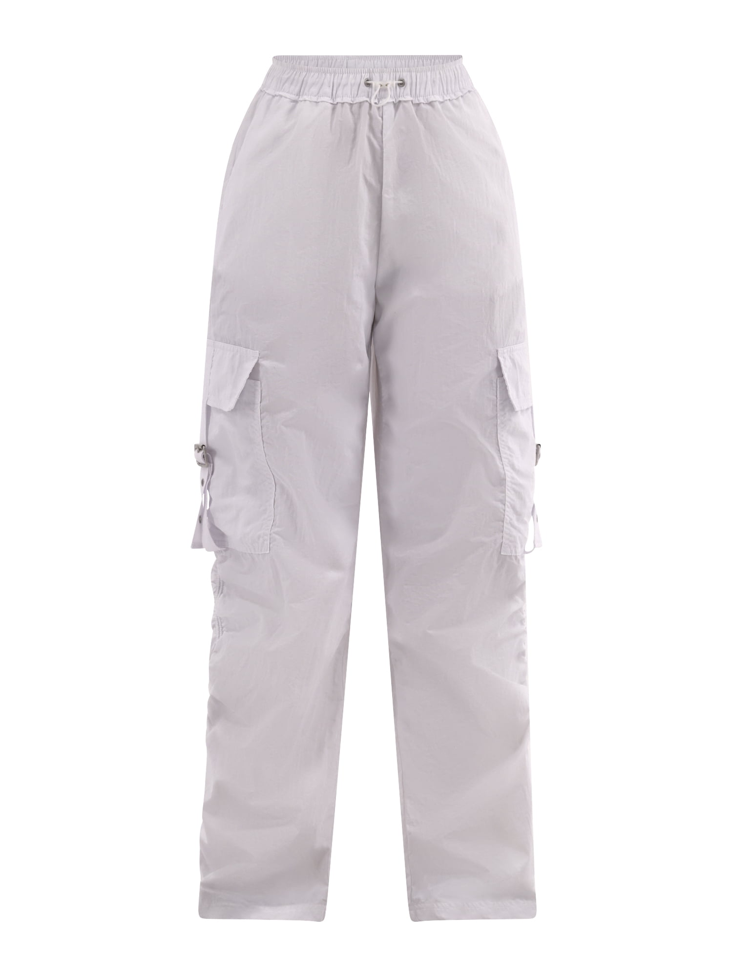 No Boundaries Ruched Cargo Parachute Pants, Women's