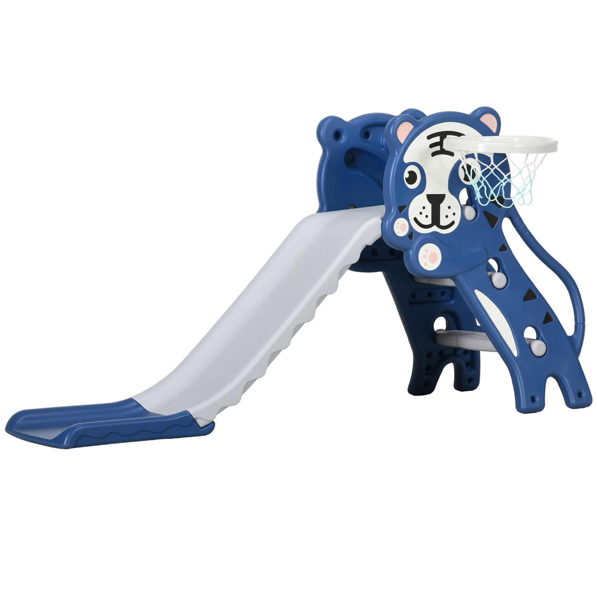 EUROCO Toddler Climber Slide Playset With Basketball Hoop,Kids Slide for Toddlers Age 1+,Outdoor Indoor Playground for Toddlers