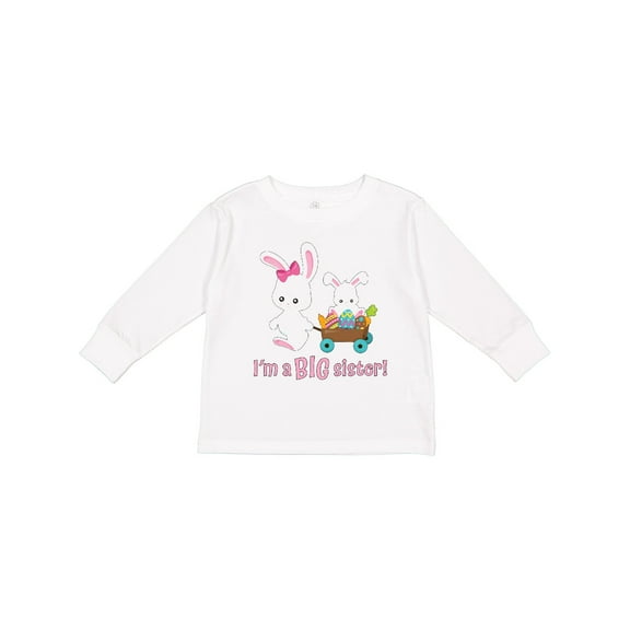 Inktastic I'm a Big Sister Girls Long Sleeve Toddler T-Shirt