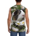 thumbnail image 4 of Pofeuu Daisy Guinea Pig Print Men's Muscle T-Shirt, Sleeveless, Muscle Tank, Classic Muscle Tee Top For Men Casual Sleeveless Muscle T-Shirt Trendy Clothes-3X-Large, 4 of 7