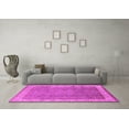 thumbnail image 3 of Ahgly Company Indoor Round Oriental Pink Traditional Area Rugs, 7' Round, 3 of 4