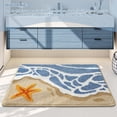 thumbnail image 7 of Beach-Themed Plush Bath Mat, Starfish Story Non-Slip Rug with Non-Slip Backing, Soft Absorbent Polyester Floor Mat for Bathroom, Machine Washable Bath Mats 20 x 31 Inches, 7 of 7