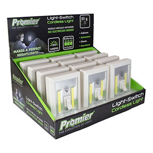 Lot of 12 Promier® LIGHTSWITCH Battery Operated Cordless Light Using