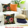 thumbnail image 4 of FCXZI 100% Linen Pillow Covers Floral Leaves Home Decor Set of 1 24x24in, 4 of 5