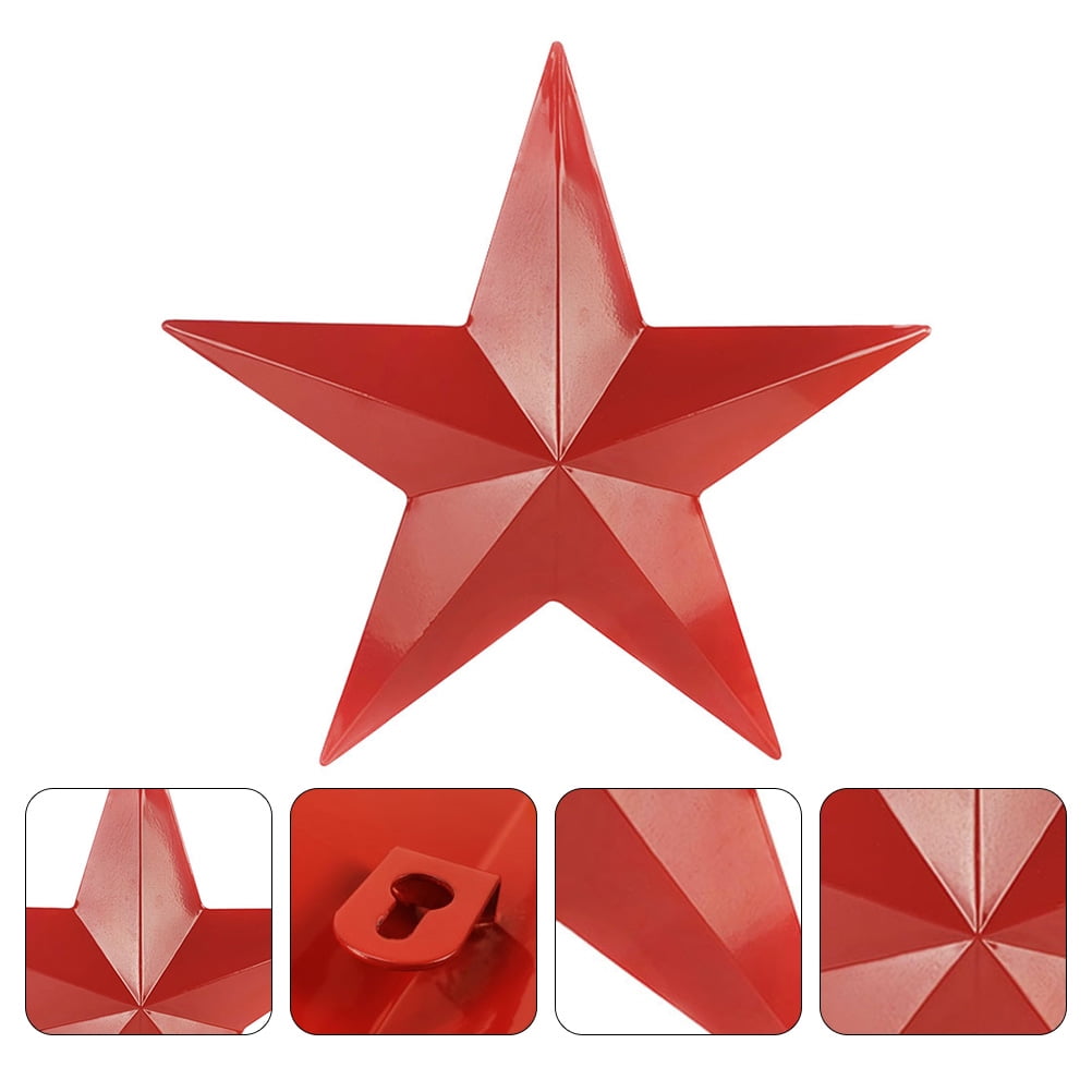 Hanging Decoration Iron FivePointed Star Wall Art Large Metal Wall