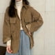 thumbnail image 5 of Chaquetas de pana para mujer, ropa de moda coreana, cárdigans holgados de gran tamaño, de color liso, abrigos de manga larga con un solo pecho, blusas para mujer, 5 of 5