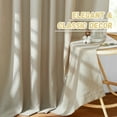 thumbnail image 7 of StangH Sheer Linen Curtains 90 inch Length 2 Panels Set, Flax Semi Sheer Fall Drapes Rustic Light Airy Privacy Sliding Door Curtains for Living Room Bedroom, Camel, W55 x L90, 7 of 7