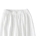 thumbnail image 3 of ZunFeo Womens Elastic Waistband Cotton Spandex Loose Fit Jogger Pants Breathable Casual Lounge Bottoms White,Size XL, 3 of 4