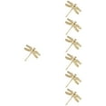 thumbnail image 6 of FRCOLOR 7pcs Vintage Cabinet Handle Dragonfly Metal Kitchen Cabinet Bar Knobs and Closet Door Drawer Handles Golden, 6 of 8