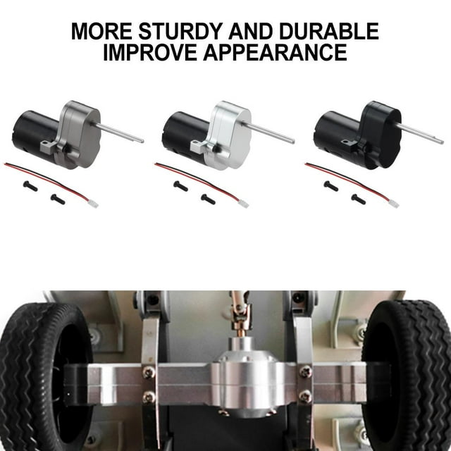 VONKY Moteur Brossé pour D12 Voitures de Dérive Rc Moteur Brossé Alliage d'Aluminium Résistant à la Chaleur Rc Accessoires de Voiture Pièces de Rechange Noir
