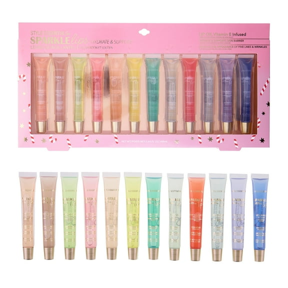 Expressions Sparkle Lips Hydrating Lip Oils, Vitamin E Infused Multicolor Lip Gloss