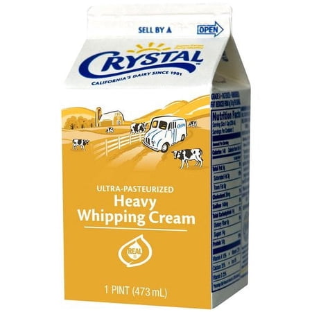 Crystal Creamery Ultra-Pasteurized Milk 36 % Butterfat Heavy Whipping Cream Pint Paper Carton 16 oz