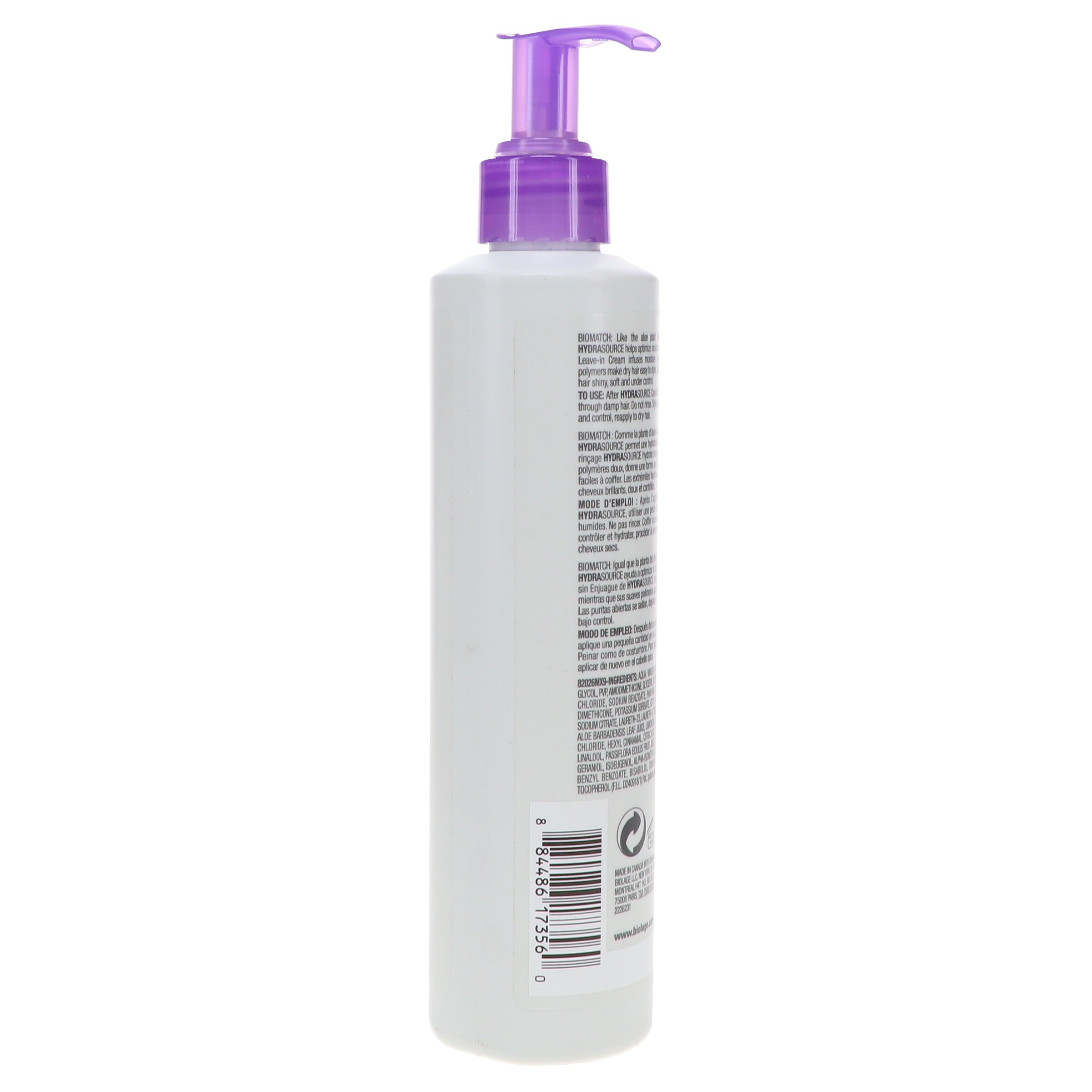 Biolage Hydrasource Daily Leave-In Cream by Matrix for Unisex - 8.5 oz Cream