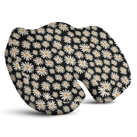 Premium Daisy Pattern Memory Foam Seat Cushion Ergonomic Chair Pad for Office Chair, Car, Airplane & Bleachers Sciatica, Tailbone Hip & Back Pain Relief - Chair Cushion for Long Office Workers.
