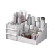 thumbnail image 1 of Estuche de maquillaje de plástico con cajones para cosméticos, multifuncional, para baño, color blanco, 26,5 x 16 x 12 cm (10,4 x 6,3 x 4,7 pulgadas)., 1 of 2