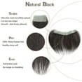 thumbnail image 3 of viviabella Frontal Hairpiece for men Natural Black Hair Extension Hairline Loss Straight Tape in Human Hair Toppers Replacement Toupee, 3 of 9