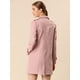 thumbnail image 5 of Día de San Patricio Chaqueta De Gabardina De Gamuza Sintética Con Doble Botonadura Y Solapa Con Muesca Para Mujer Con Cinturón Blazer De Solapa Pico Con Solapa De Tormenta Rosa XS, 5 of 6