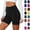 Black, variant on hoksml Women's High Waisted Biker Shorts Yoga Shorts Stretch Workout Running Tights