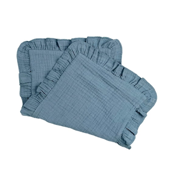 hengsof Baby Cotton Towels Solid Color Bibs for Newborns Fashion Cute Ruffled Soft Comfortable Comfort Towels Burp Towels
