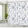 thumbnail image 5 of Ambesonne Lavender Shower Curtain, Watercolor Art Plant, 69"Wx75"L, Violet Green, 5 of 5