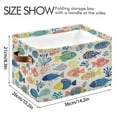 thumbnail image 3 of Vibrant Colorful Fish Pattern Foldable Storage Basket,Canvas Fabric Foldable Storage Bins with Handles Open Home Storage Bins Boxes for Toy Book Shelf Closet Baskets, 3 of 8