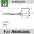 thumbnail image 4 of Hunter 52 inch Outdoor or Indoor Ceiling Fan with LED Light - Rustic Ceiling Fan with Pull Chain, For Bedroom, Living Room, or Patio, Low Profile Mount, No Remote - Mill Valley 59311, Matte Silver, 4 of 15
