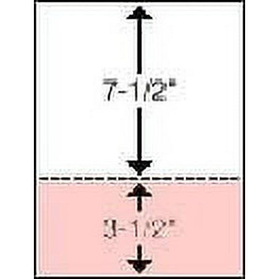 8 1/2 x 11 Blank Perfed 20# Paper, Tinted 3 1/2" Return, Billing Paper- 500 Shts