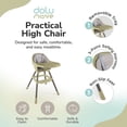 thumbnail image 2 of Dolu Nuve Deluxe High Chair for Babies 6+ Months w/ Harness & Removable Tray, Eco Green, 2 of 5