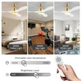 thumbnail image 4 of 52 Inch Smart Gold White Ceiling Fans with Lights and Remote, Quiet DC Motor,High CFM,Control with WIFI Alexa APP,Modern Indoor outdoor Ceiling Fans with Dimmable LED Light for Bedroom Patio Porch, 4 of 7