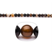 Lace Black Agate 8mm Round Beads Strand