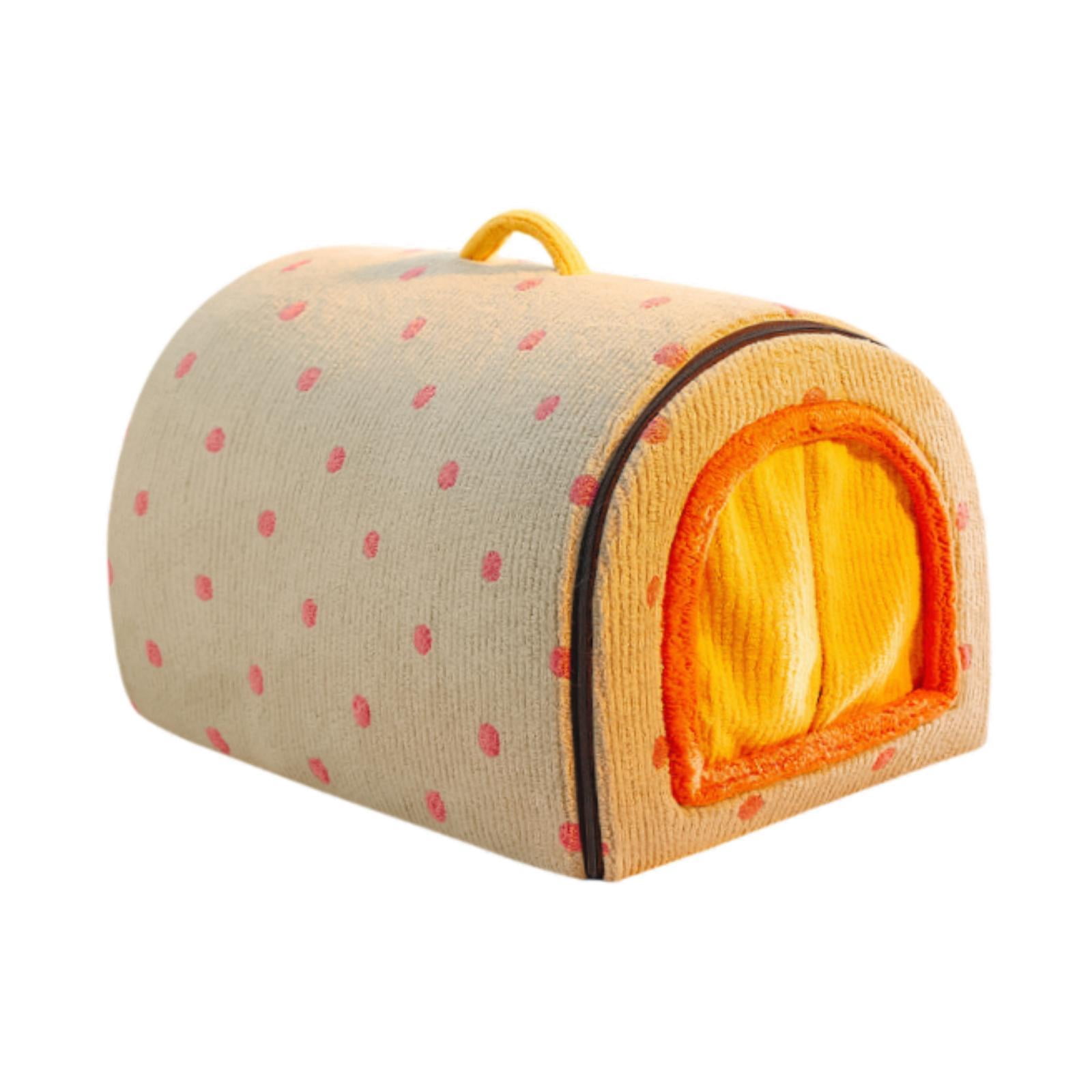 TOOYFUL Indoor Pet House Enclosed Warm Bed House Soft Portable Handle Indoor Washable Dog House Kennel Bed for Poodle Puppy Chihuahua blue