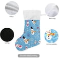 thumbnail image 3 of Coolnut Christmas Stocking Personalized Christmas Snowman Large Candy Stocking Hanging Gift Xmas Stockings Decoration 1 PC for Family Holiday Party Ornaments Decor Fireplace, 3 of 7