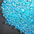 thumbnail image 2 of U8MO 50 Gram Glass Caviar MicroBeads Bubbles Balls Beads Fillers Mixed Size Nail Art-Sky Blue, 2 of 2