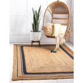 thumbnail image 1 of Unique Loom 3142895 6 x 9 ft. Gujarat Braided Jute Rectangular Rug, Natural, 1 of 1