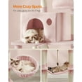 thumbnail image 3 of 81.1"H Cat Tree Cat Tower for Indoor Cats, Plush Multi-Level Cat Condo with Scratching Posts, Perches, Caves, Hammock, Jelly Pink, 3 of 8