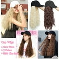 thumbnail image 2 of SEGO Baseball Cap Wigs Synthetic Long Curly Wavy Wig Hat Hair Extensions Attached Hairpieces For Women Adjustable Black Caps Blonde Hair, 2 of 7