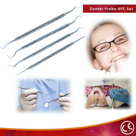BDEALS 4Pc Dental Probe Set Stainless Steel Good Quality Surgical