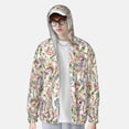 thumbnail image 2 of Fotbe Floral Chaqueta con Protección Solar UPF 50+ para Hombre y Mujer, Camisa con Capucha y Bolsillos-Small, 2 of 7