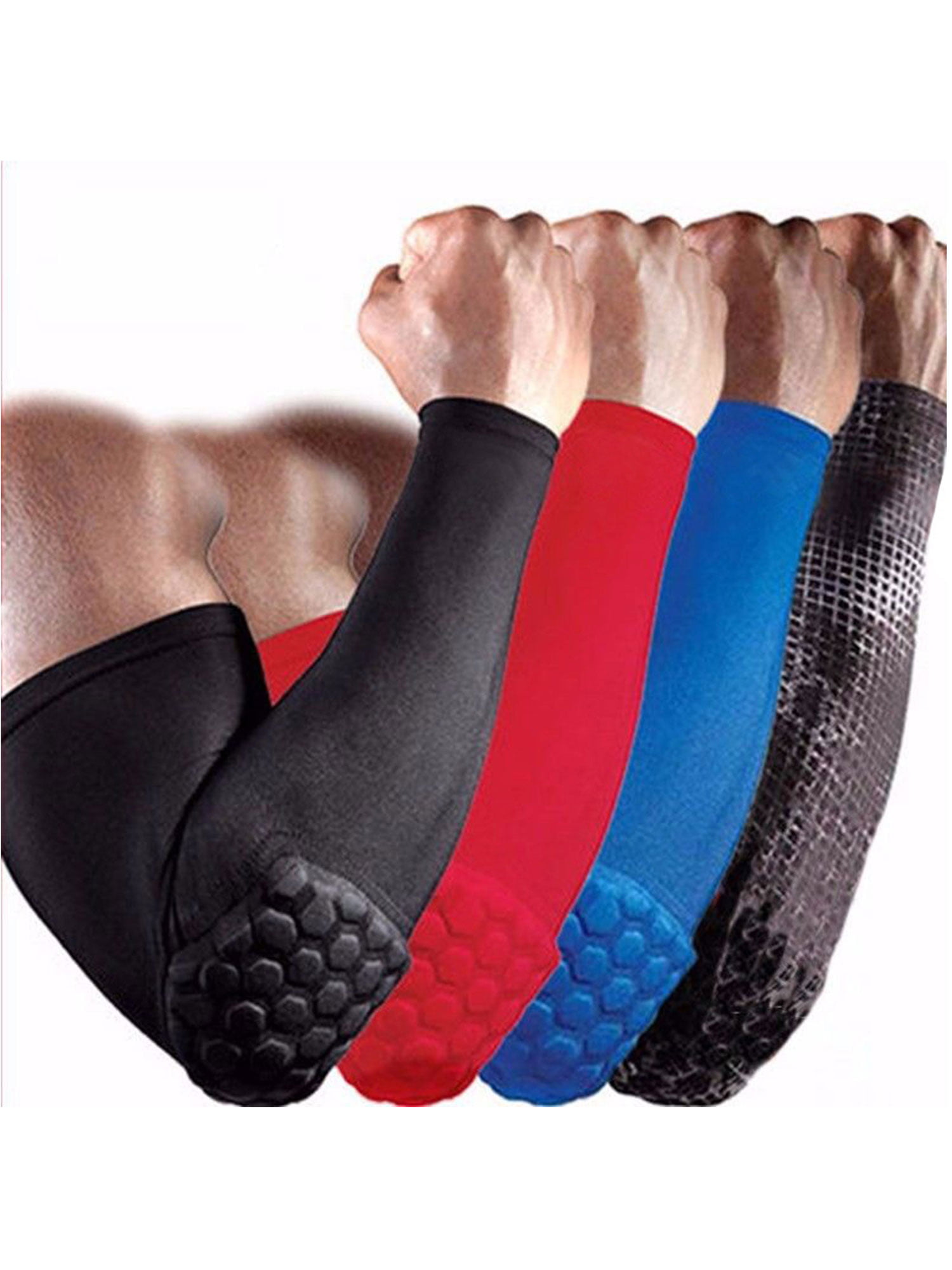 AND1 Compression Shooter Basketball Arm Sleeves Pair BLACK White NEW Mens M L 