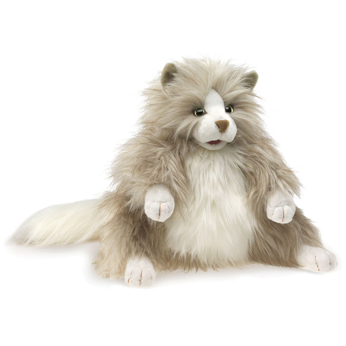 Folkmanis Fluffy Cat Hand Puppet 