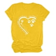 thumbnail image 1 of Fiudx Camisas de Mujer Camiseta de Manga Corta Estampada con Cuello Redondo a La Moda para Mujer, Camisetas Holgadas Informales, 1 of 3