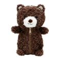 thumbnail image 2 of Estuche de peluche para lápices con forma de animalito de peluche y diseño creativo. Estuche para artículos de papelería. Marrón, 2 of 9