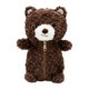 thumbnail image 2 of Estuche de peluche para lápices con forma de animalito de peluche y diseño creativo. Estuche para artículos de papelería. Marrón, 2 of 9
