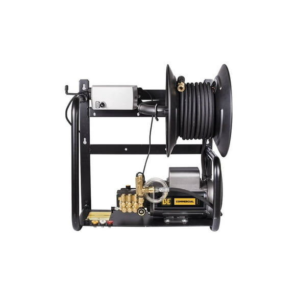 Be Power Equipment X-1520FW1ARH 1500 Psi, 2 Hp, 1 Ph, 110v Baldor Motor, Wall Mount Elec. Pressure Washer