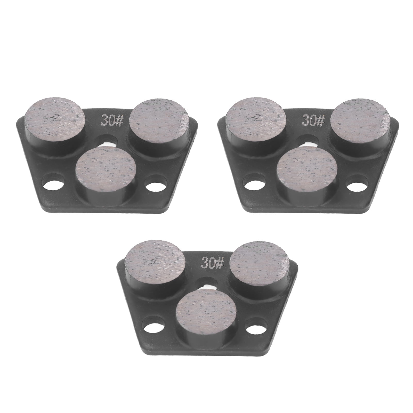 3Pcs Diamond Grinding Shoes Trapezoid Concrete Floor Cutting 3 Cylinder Teeth Grinder Coating Disc Shoe Black Grit 30 electrician tools glove clips