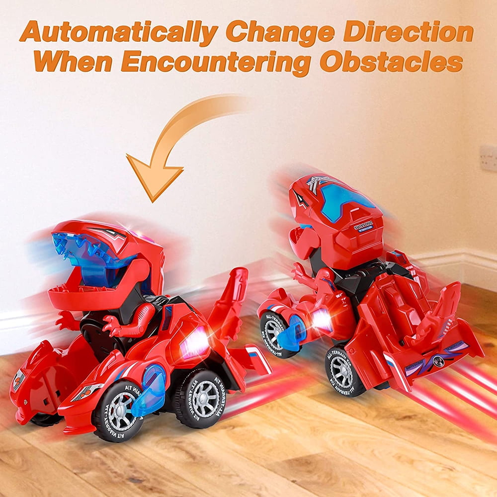 Sunnhan Brinquedos que se transformam, 2 em 1, Dinossauro de LED Transforma Carro  Dinossauro Automático Dinossauro Dinossauro Transformer; Lâmpadas de Carro  para Crianças (Idade 3 – 12 anos, Azul) : : Brinquedos e Jogos