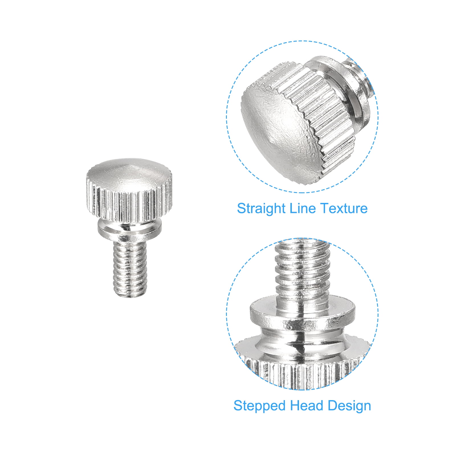 Unique Bargains Knurled Thumb Screw Brass Shoulder Bolts M4x8mm